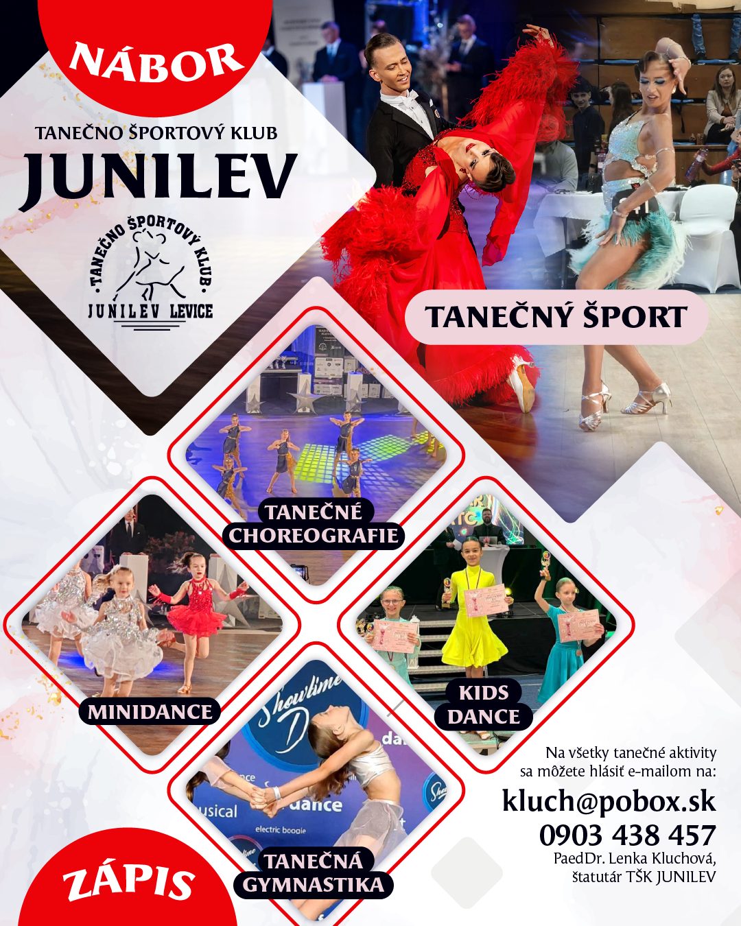 Tanečno športový klub JUNILEV Levice – nábor a zápis